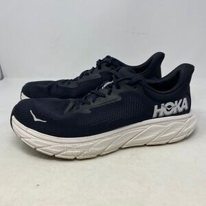 Hoka One One Men's Black and White Athletic Shoes